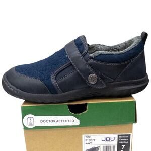JBU by Jambu Tide Slip-On Loafers Fur Lined Navy Blue Women's size 7